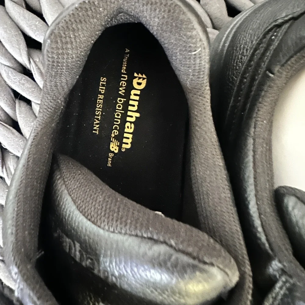 Dunham Black New Balance Winslow‎ Leather Velcro Oxford Sneakers 15 USA